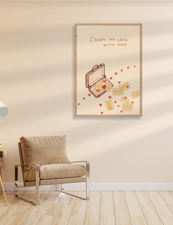carry my love with you art print for long distance relationship by munikoz