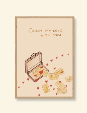 carry my love with you art print for long distance relationship by munikoz
