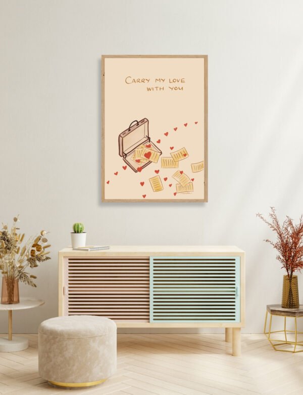 carry my love with you art print for long distance relationship by munikoz