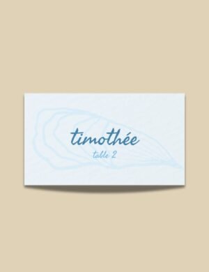 seafood place card template for coastal wedding theme by munikoz