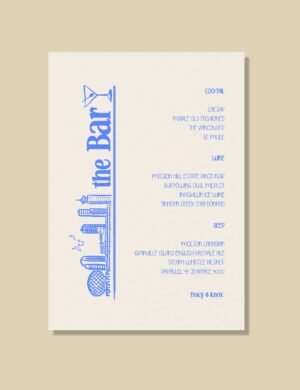 vancouver bar menu card hand drawn city building by munikoz
