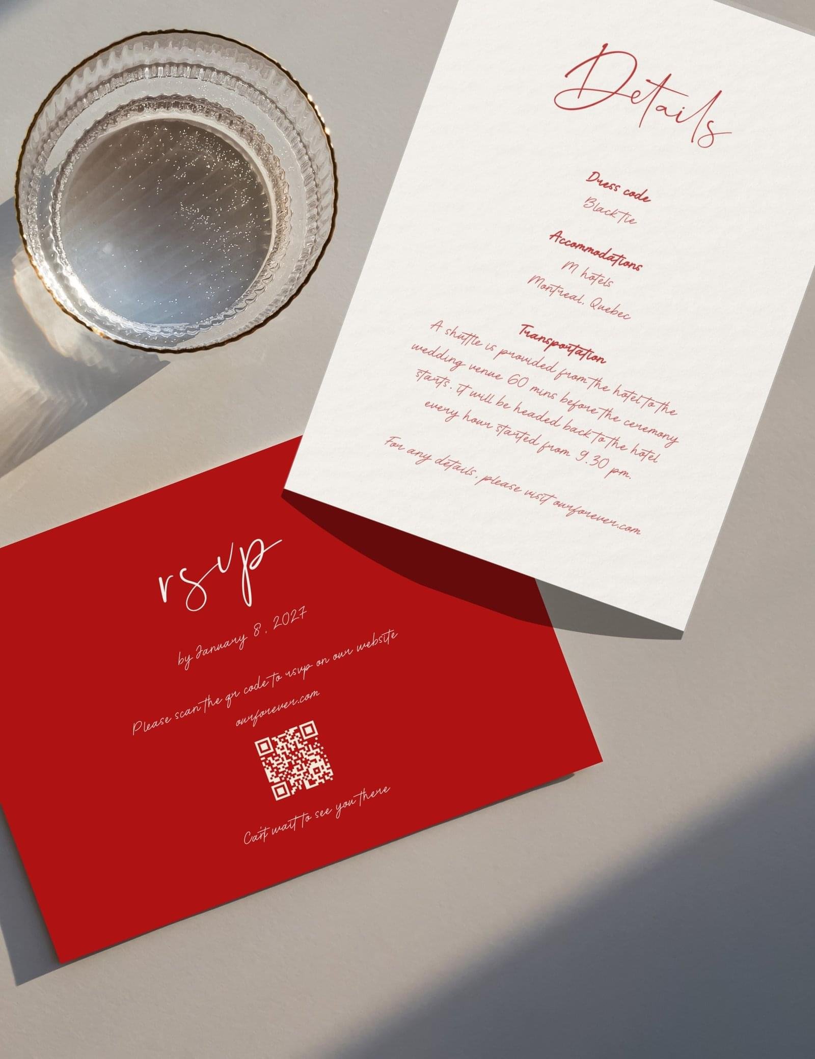 vietnamese bride dancing in ao dai illustration on wedding invitation template set