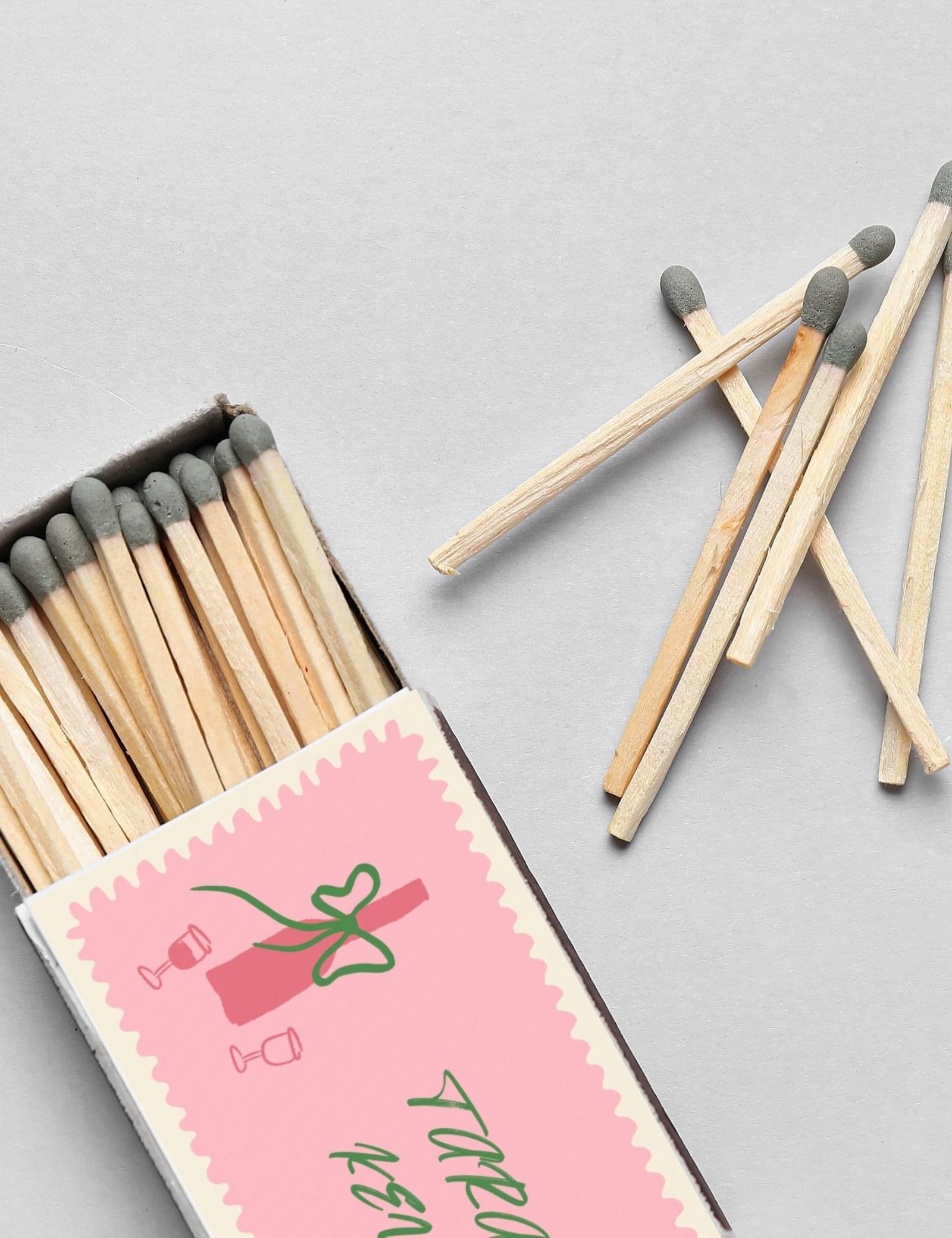 wavy frame with simple hand drawn dinning items matchbox wedding favor template by munikoz