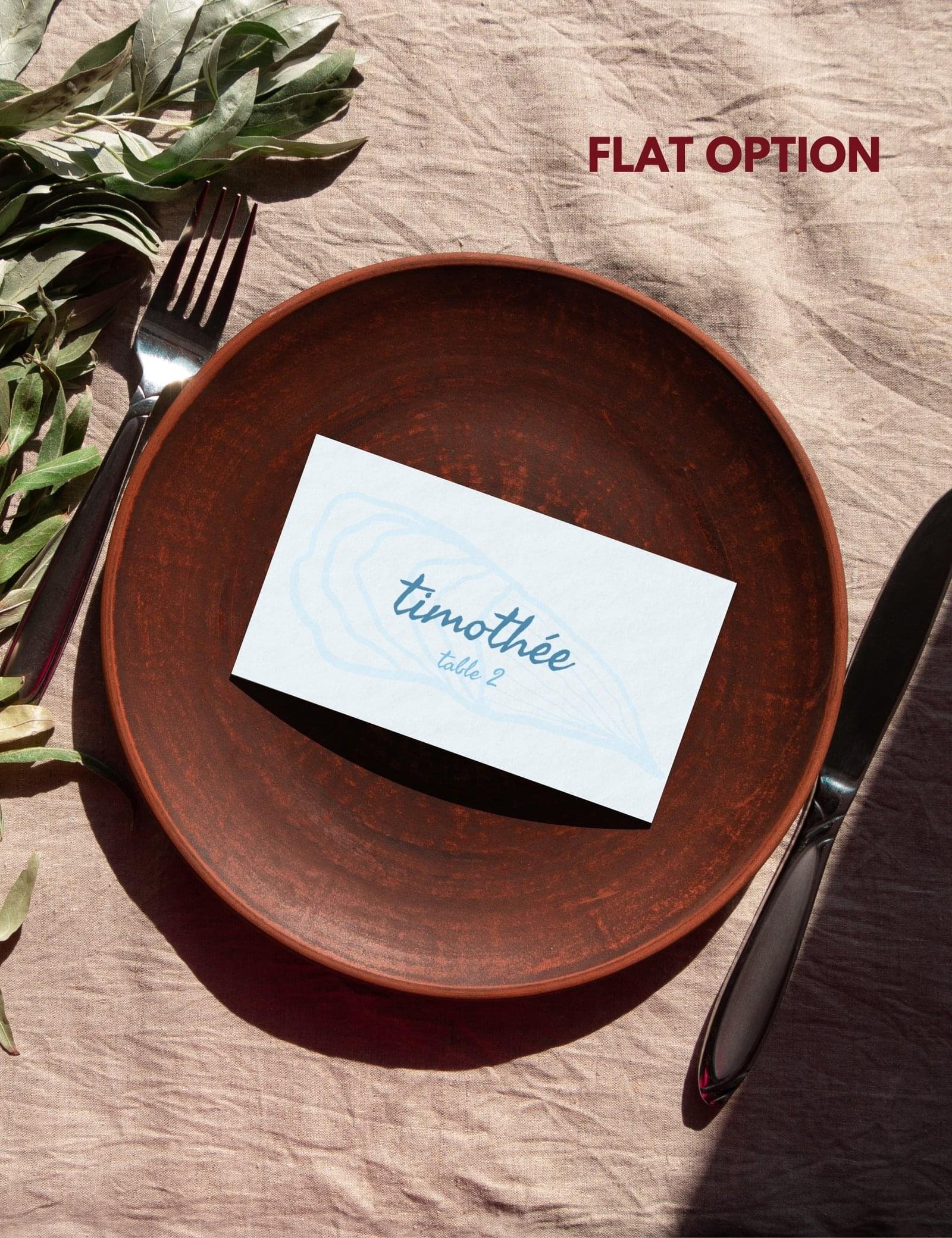 seafood place card template for coastal wedding theme by munikoz