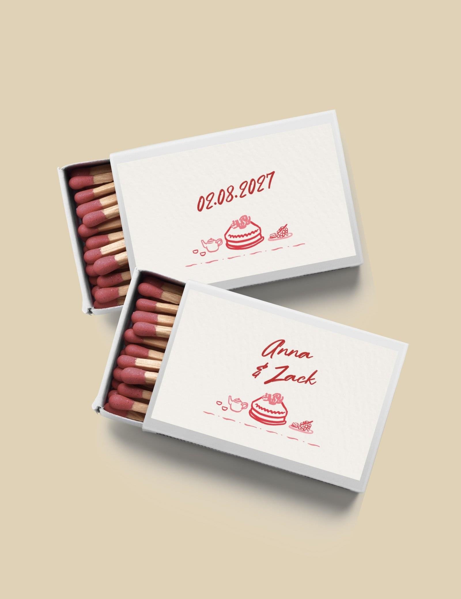 vietnamese traditional wedding items on matchbox