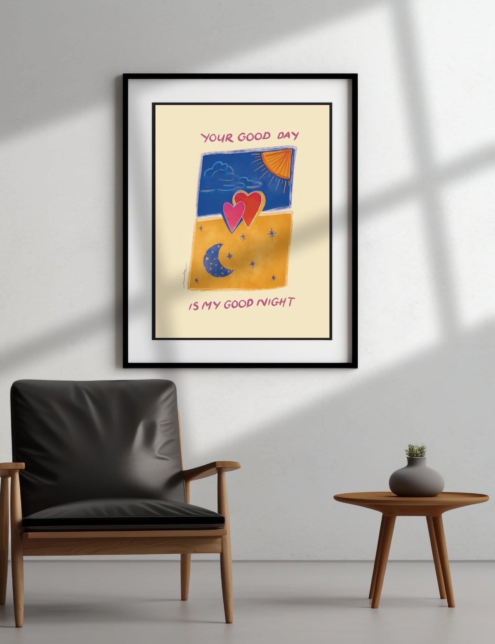 your day my hight art print for long distance relationship by munikoz