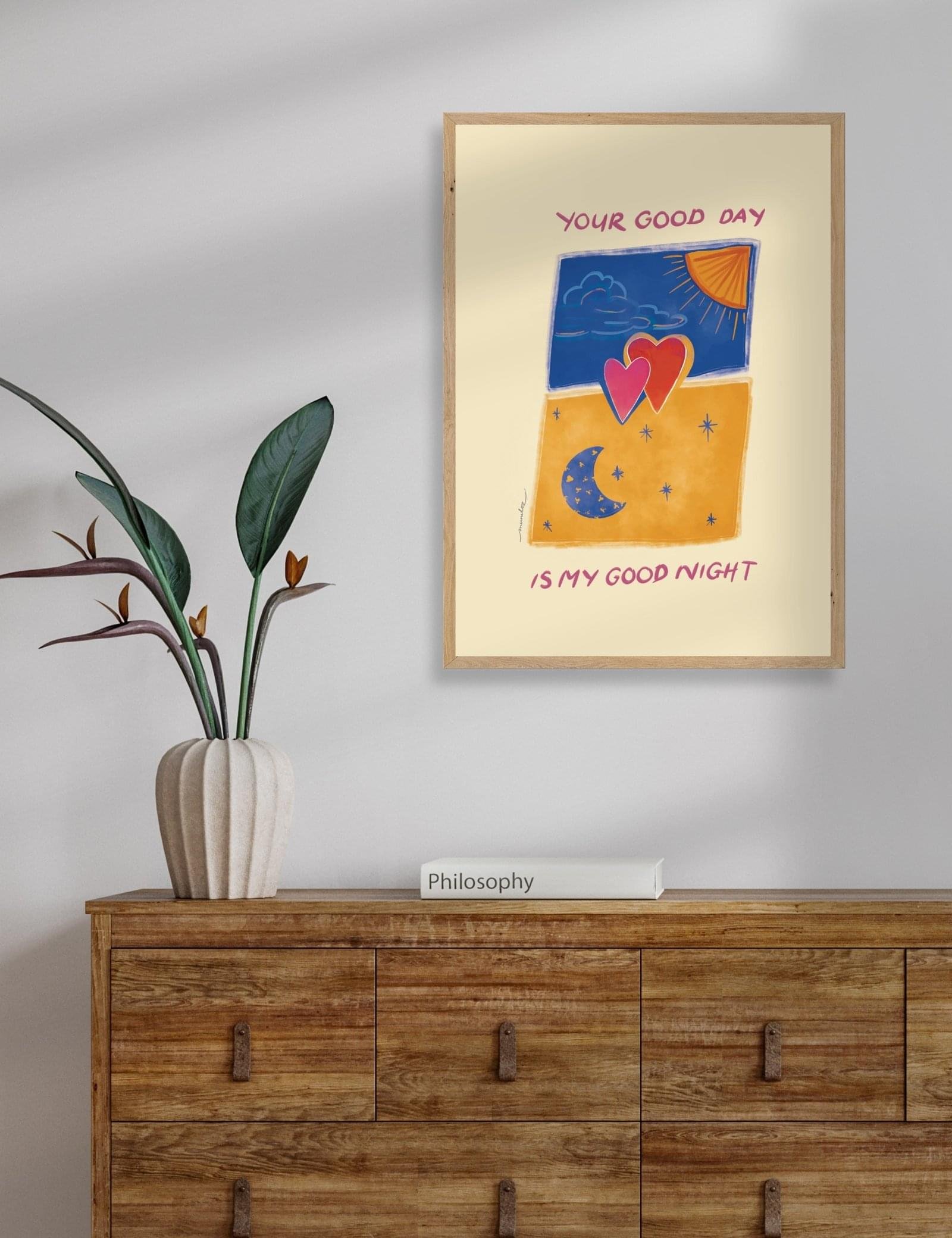 your day my hight art print for long distance relationship by munikoz