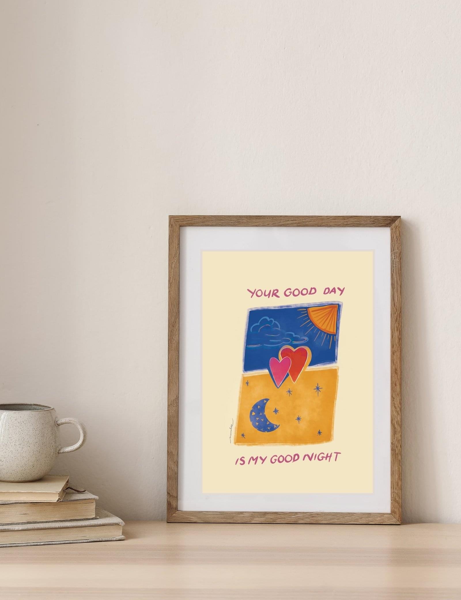 your day my hight art print for long distance relationship by munikoz