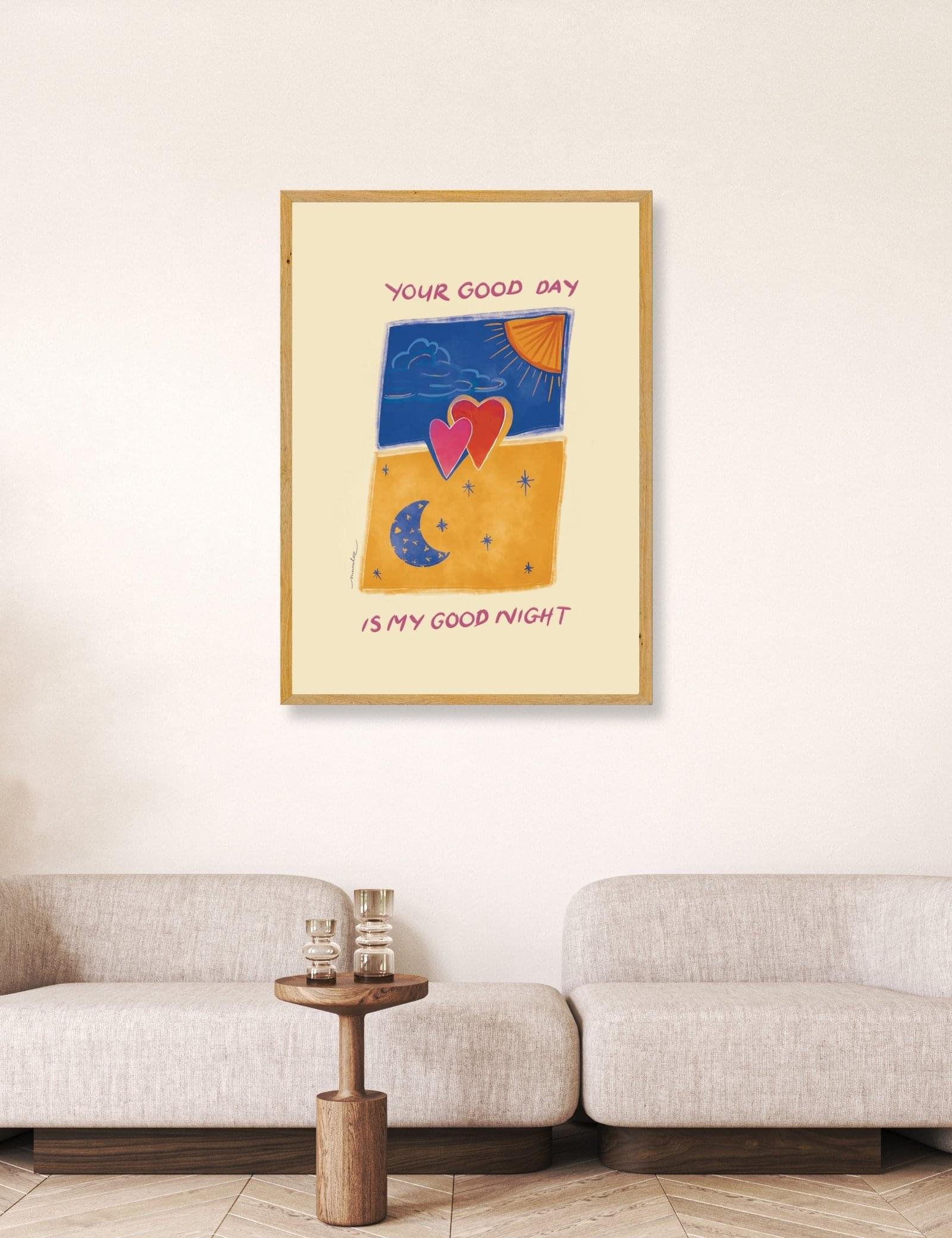 your day my hight art print for long distance relationship by munikoz